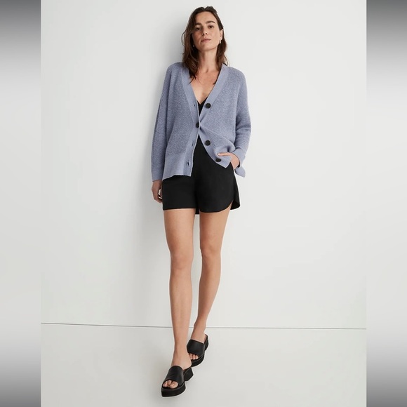 Madewell Sweaters - NWOT Madewell Purple Button Front Knit Oversized Cardigan Sweater Sz XXS